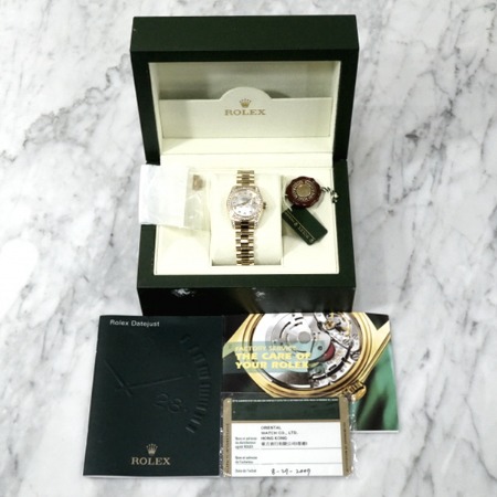 Rolex(롤렉스) 179158 18K골드 금통 Lady Datejust(데이저스트) 베젤 풀다이아 자개판 여성 시계