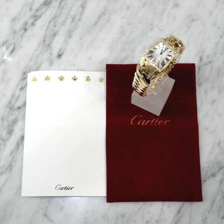 Cartier(까르띠에) WE60050I 18K골드 금통 베젤다이아 LADONA(라도나) 남성 시계