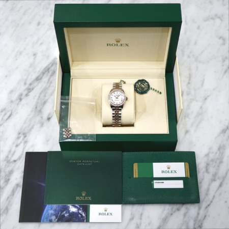 [새상품][신상]Rolex(롤렉스) 279381 18K핑크골드콤비 베젤다이아 데이저스트 28MM 여성 시계