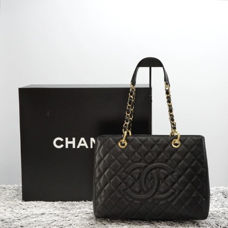 Chanel(샤넬) A50995 그랜드샤핑 캐비어 블랙 금장체인 숄더백aa00207