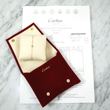 Cartier(까르띠에) B6062917 18K골드 다이아몬드 디아망 레제 브레이슬릿 팔찌aa05794