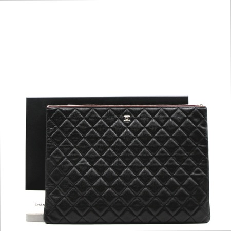 [새상품]Chanel(샤넬) 시즌한정  CC 블랙 캐비어 클래식 XL 클러치백aa06465