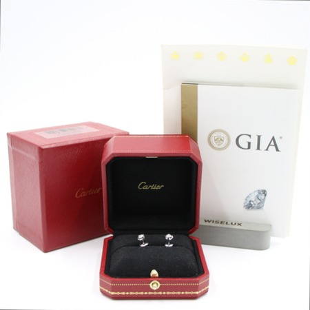 Cartier(까르띠에) N8501900 18K화이트골드 다이아몬드 C드 까르띠에 이어링(귀걸이)aa06987
