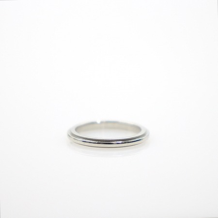 Tiffany(티파니) 플래티늄(PT950) 밀그레인 2mm 밴드 반지-5호5.5호aa07331