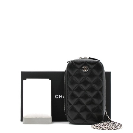 [미사용]Chanel(샤넬) A70655 블랙 캐비어 미니 체인 크로스백aa07604