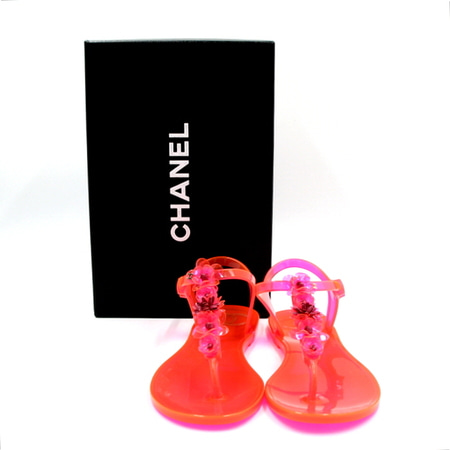 [미사용]Chanel(샤넬) G31558 까멜리아 젤리 여성 샌들aa08111