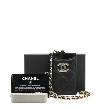 [새상품]Chanel(샤넬) C08262 CC로고 램스킨 목걸이 지갑aa11278