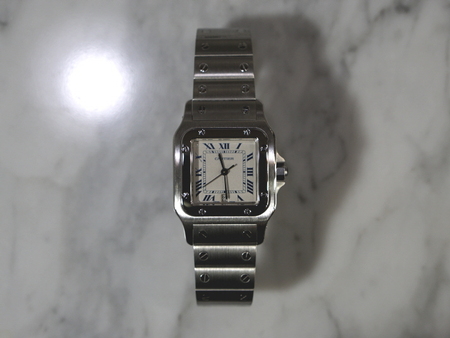 Cartier(까르띠에) 산토스 드 까르띠에 갈베 LM사이즈 쿼츠 스틸 시계