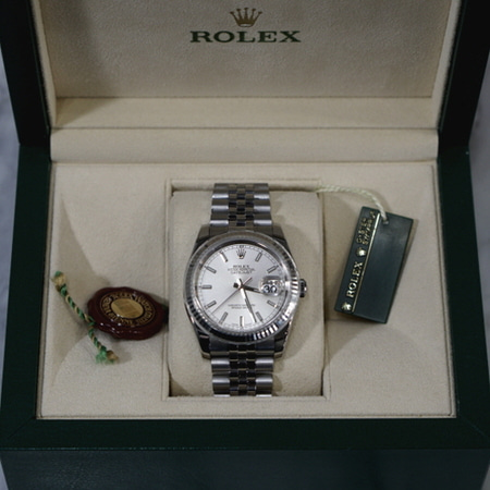Rolex(롤렉스) 116234 DATEJUST(데이저스트) 실버 바인덱스 스틸 남성용 시계