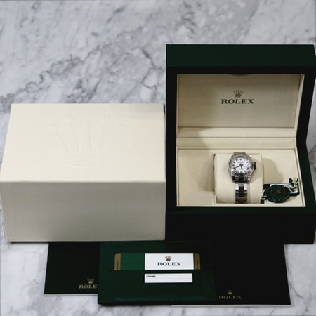 [새상품]Rolex(롤렉스) 179160 DATEJUST(데이저스트) 화이트판 스틸 여성용 시계