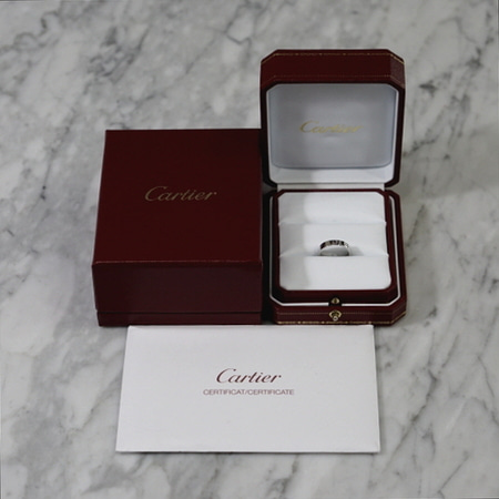 Cartier(까르띠에) B40851 18K 화이트골드 웨딩밴드 러브링 반지 - 국내 11호