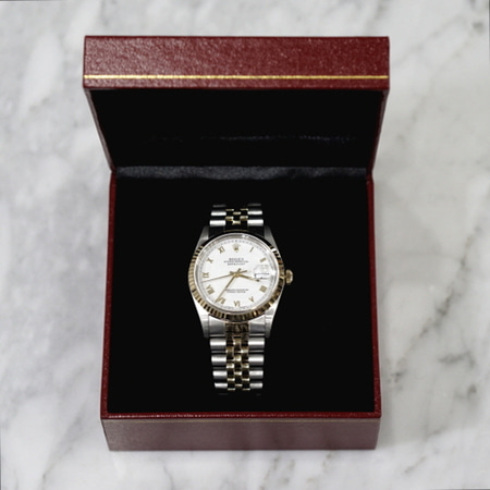 Rolex(롤렉스) 16233 18K골드콤비 DATEJUST(데이저스트) 화이트 로만 남성 시계