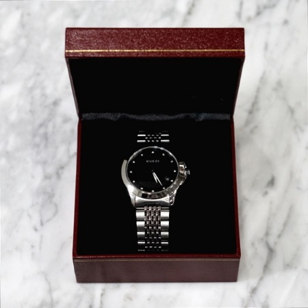 Gucci(구찌) YA126405 G-TIMELESS 12포인트 다이아 쿼츠 스틸 남성용 시계