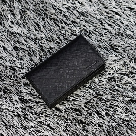 [새상품]Prada(프라다) 2MC122 사피아노 블랙 카드명함 지갑