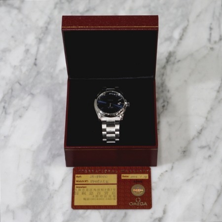 Omega(오메가) 시마스터(씨마스터) AQUA TERRA(아쿠아테라) 청판 38MM 쿼츠 스틸 남성 시계