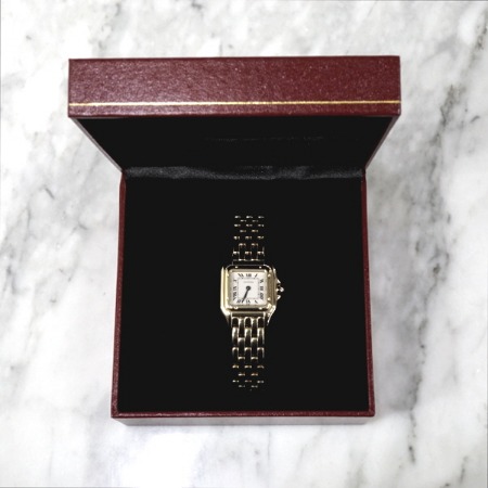 Cartier(까르띠에) WGPN0008 18K골드 금통 팬더 드 까르띠에 스몰 여성 시계