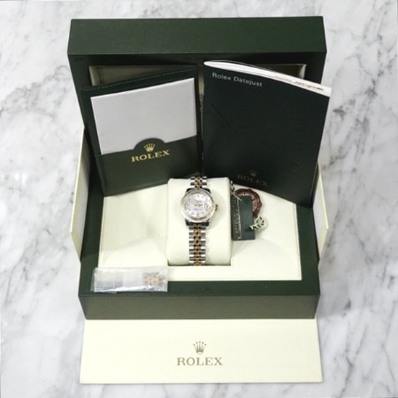 Rolex(롤렉스) 179173 18K골드 콤비 DATEJUST(데이저스트) 10포인트 다이아 자개판 여성 시계