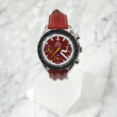 Omega(오메가) 3510.61 스피드마스터 슈마허 에디션 오토매틱 가죽밴드 남성 시계