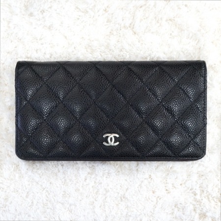 Chanel(샤넬) A31509 CC 캐비어 클래식 롱 플랩 여성 장지갑