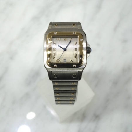 Cartier(까르띠에) W20011C4 산토스 18K 콤비 라지 쿼츠 시계