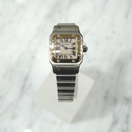 Cartier(까르띠에) W20012C4 18K골드 콤비 산토스 갈베 S(스몰) 쿼츠 여성 시계