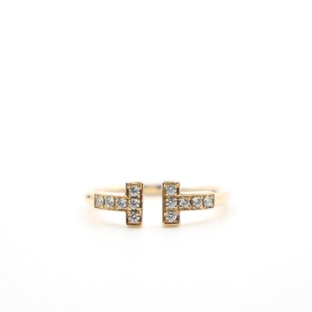 Tiffany(티파니) 18K로즈골드 다이아몬드 T와이어 링 반지-10호aa07282