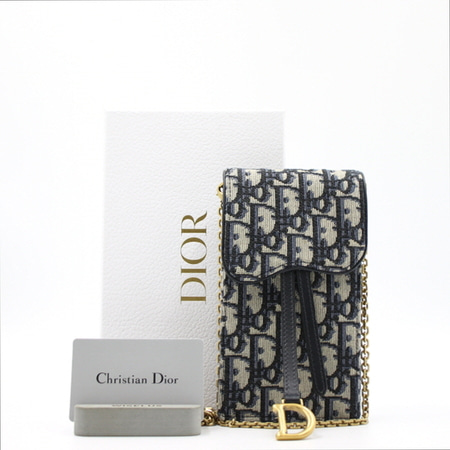 [새상품]Dior(디올) 오블리크 SADDLE 새들 버티컬 파우치 미니 체인 크로스백aa08323