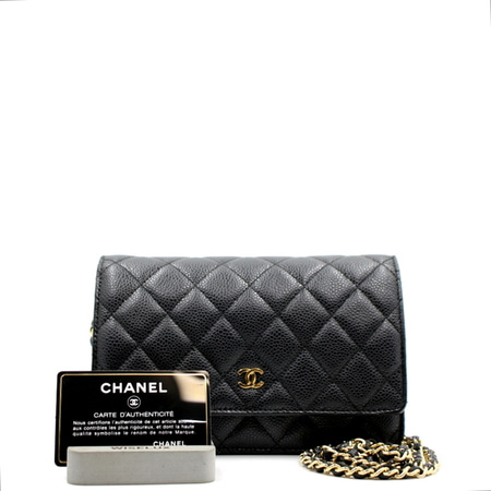 Chanel(샤넬) A33814 캐비어 금장체인 WOC(월릿 온 체인) 크로스백aa08794