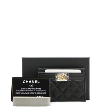 [새상품]Chanel(샤넬) A84431 보이샤넬 캐비어 카드홀더 지갑aa11029