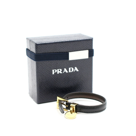 Prada(프라다) 1IB030 골드메탈 사피아노 레더 스트랩 여성팔찌aa10890