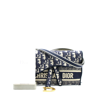 [미사용] Dior(디올) S5647CRIW 오블리크 새들 슬림 파우치 숄더백 겸 크로스백 벨트백aa15366