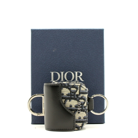 Dior(디올) 2GAKH271TDK 오블리크 캔버스 에어팟 케이스 키링aa13761