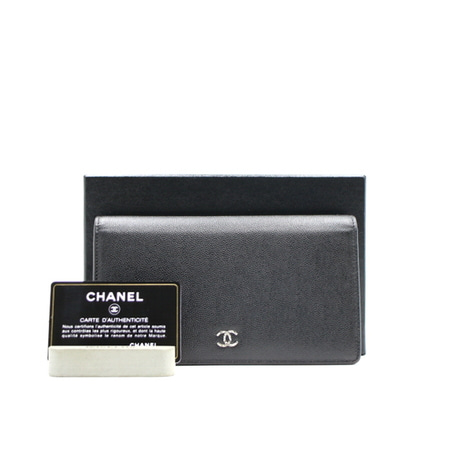 [미사용]Chanel(샤넬) CC 캐비어 폴더 장지갑aa15756