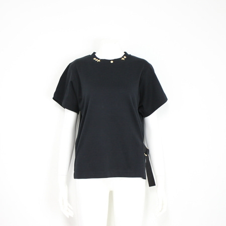 Louis Vuitton(루이비통) 1A4PFE 모노그램 넥 로고 사이드 스트랩 여성 반팔 티셔츠aa14991