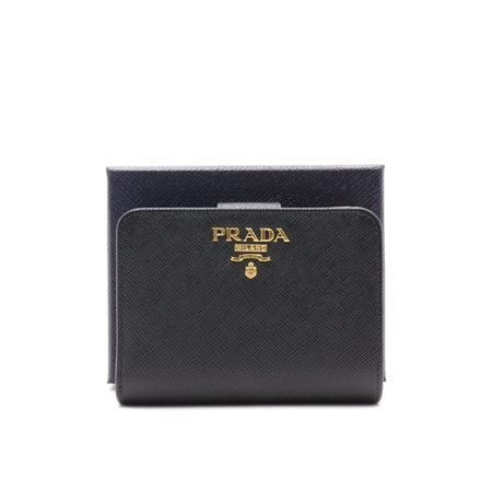 [미사용]Prada(프라다) 1ML018 골드로고 사피아노 멀티 여성 반지갑aa20189