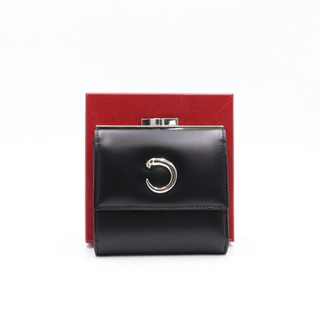 [미사용]Cartier(까르띠에) 은장 펜더 코인 스냅 여성 반지갑aa20307