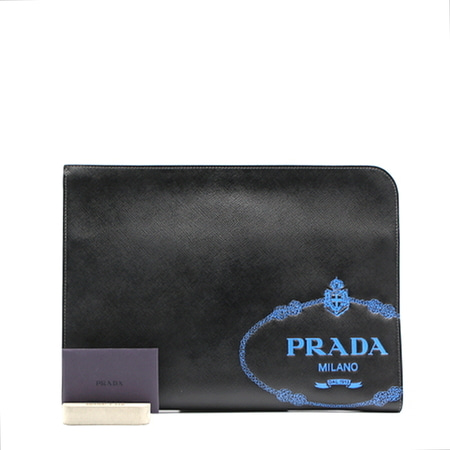 Prada(프라다) 2VN003 사피아노 레더 각인 로고 클러치백aa17606