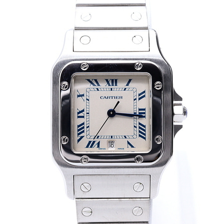 Cartier(까르띠에) W20060D6 산토스 갈베 라지 쿼츠 스틸 남여공용 시계aa18775