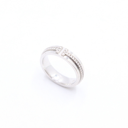 Tiffany(티파니) 18K화이트골드 네로우 다이아몬드 링 반지-8호aa23246
