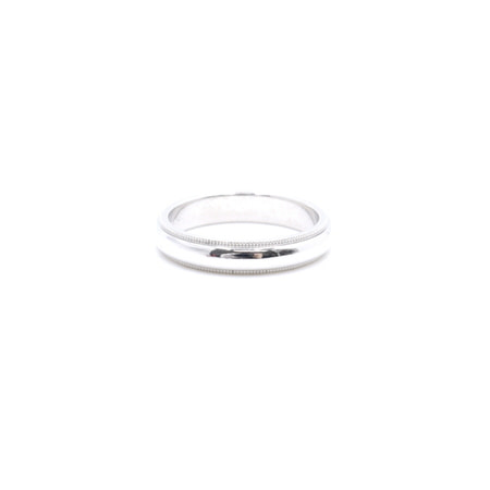 Tiffany(티파니) 플래티늄(PT950) 밀그레인 4mm 웨딩 밴드링 반지-16호aa24683
