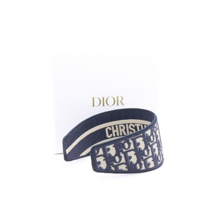 [새상품]Dior(디올)12DOB986X135 D-OBLIQUE 오블리크 헤어밴드aa24677