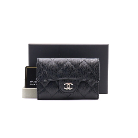 Chanel(샤넬) AP0214 블랙 캐비어 은장CC 클래식 카드지갑aa25740