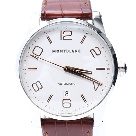 Montblanc(몽블랑) 101550 타임워커 데이트 오토매틱 42mm 가죽밴드 남성 시계aa23046
