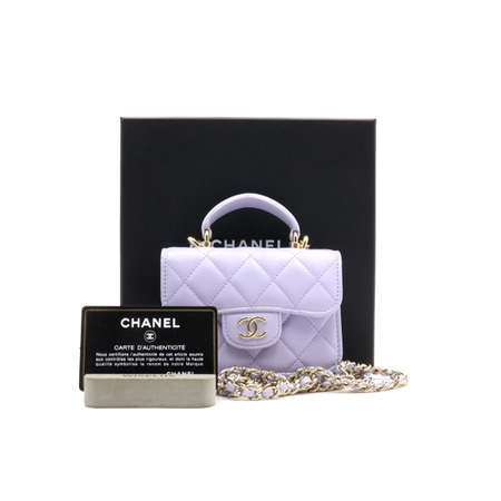 [새상품]Chanel(샤넬) AP2200 탑핸들 플랩 미니 카드케이스 금장체인 크로스백aa26963