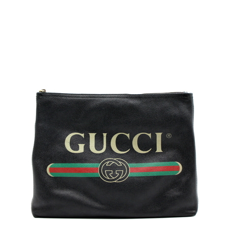 Gucci(구찌) 500981 로고 프린팅 미디엄 포트폴리오 클러치백aa10185