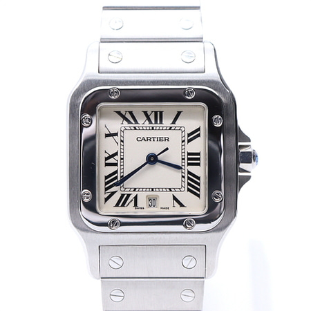 Cartier(까르띠에) W20060D6 산토스 갈베 라지 쿼츠 스틸 남여공용 시계aa23468
