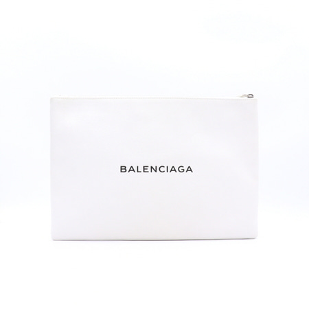 Balenciaga(발렌시아가) 485112 블랙로고 화이트 에브리데이 라지 클러치백aa24719