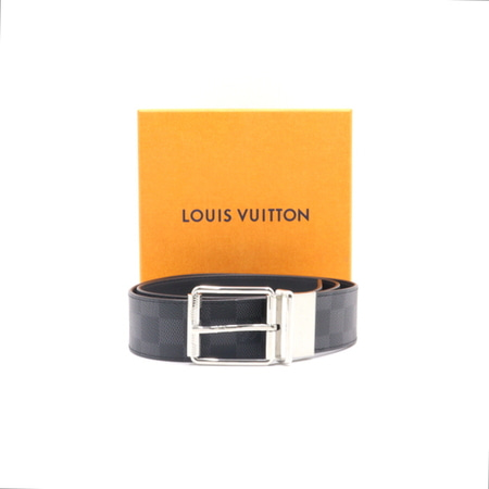 [미사용]Louis Vuitton(루이비통) M9156U 다미에 프린트 리버서블 은장버클 남성 벨트aa29788