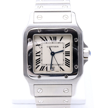Cartier(까르띠에) W20060D6 산토스 갈베 라지 쿼츠 스틸 남여공용 시계aa30422