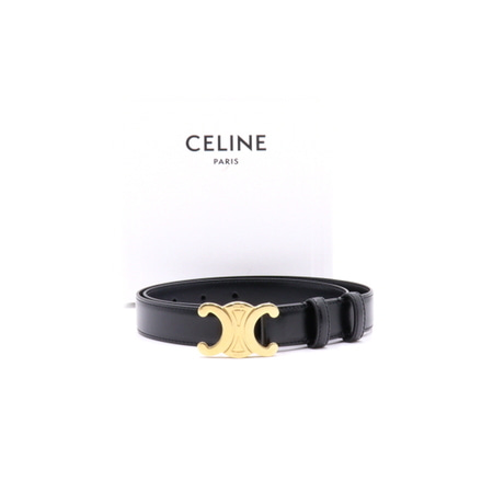Celine(셀린느) 45AK93A01 블랙 레더 트리오페 금장 여성 벨트aa30121